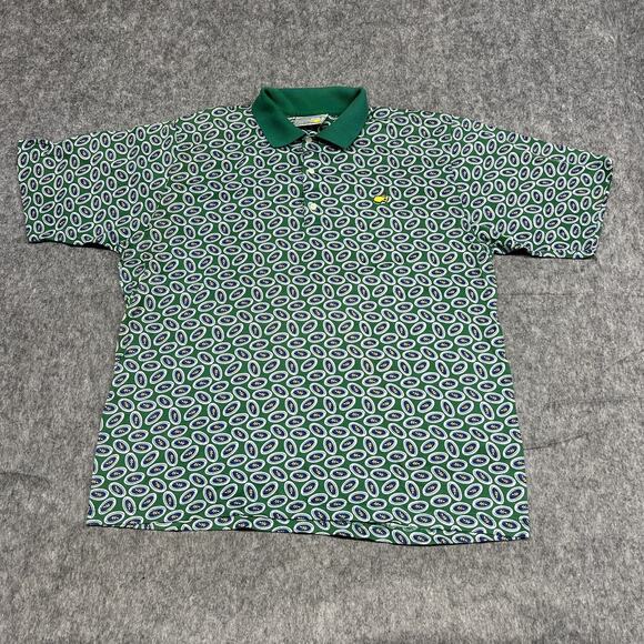 Slazenger Augusta National Golf Shop Shirt Polo Mens‎ XL Green AOP Masters Golf - Picture 1 of 16